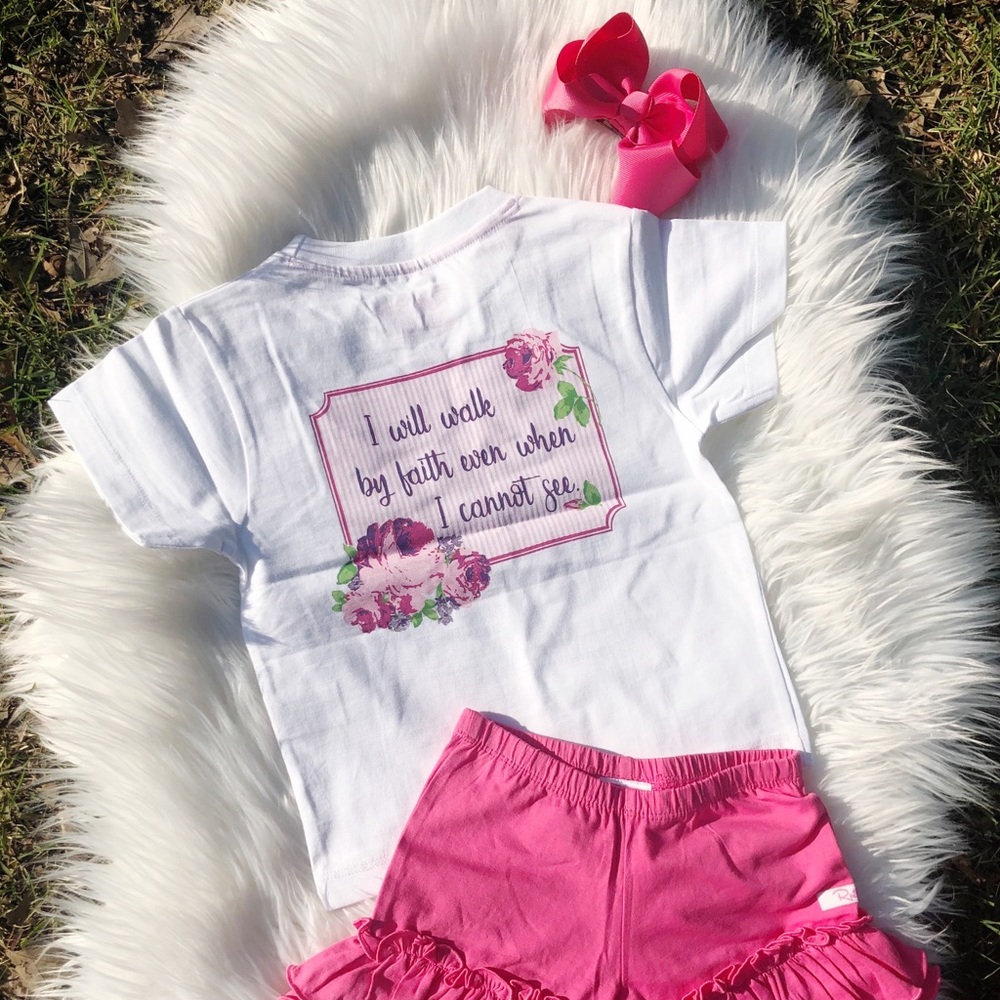 NWT RuffleButts White T-shirt